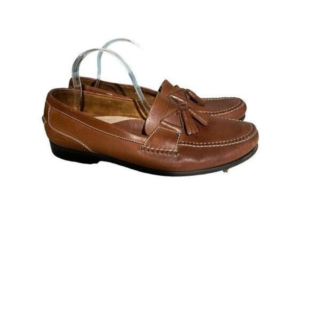 SAKS Fifth Avenue Men's Loafer Suede Leather Tassel Brown Size 10 - Picture 4 of 13